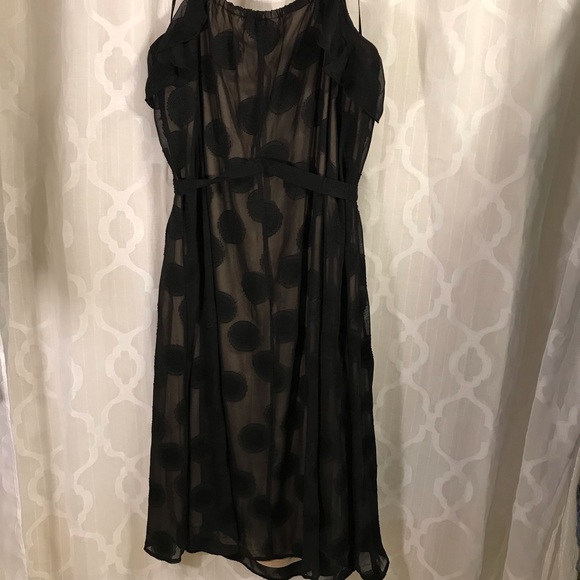 Sheer Ruffle Dress Lined Keyhole - Picture 5 of 8